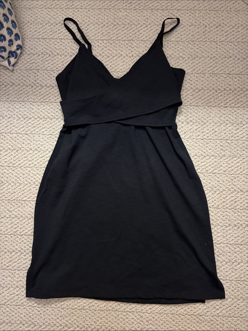 Beyond Yoga Black Spaghetti Strap V-Neck Mini Dress